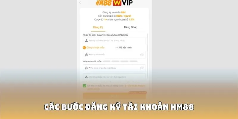 Ba bước đăng ký đơn giản