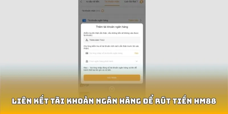 Thêm tài khoản ngân hàng